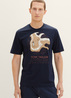 Tom Tailor T Shirt With A Print Sky Captain Blue - 1037836-10668