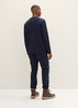 Tom Tailor Long Sleeved Shirt With Texture Sky Captain Blue - 1039562-10668