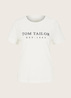 Tom Tailor T Shirt With A Print Whisper White - 1032702-10315