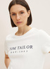 Tom Tailor T Shirt With A Print Whisper White - 1032702-10315