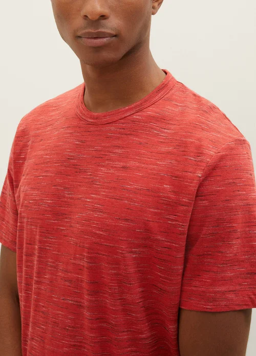 Tom Tailor C Neck Tee Velvet Red Soft Spacedye