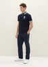 Tom Tailor Polo Shirt With A Logo Print Sky Captain Blue