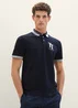 Tom Tailor Polo Shirt With A Logo Print Sky Captain Blue