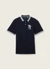 Tom Tailor Polo Shirt With A Logo Print Sky Captain Blue