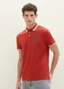 Tom Tailor Polo Shirt With A Logo Print Velvet Red
