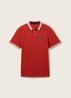 Tom Tailor Polo Shirt With A Logo Print Velvet Red - 1038848-14302