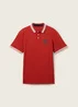 Tom Tailor Polo Shirt With A Logo Print Velvet Red