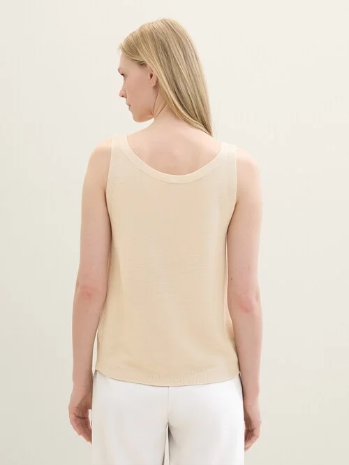 Tom Tailor V Neck Pullover Summer Beige
