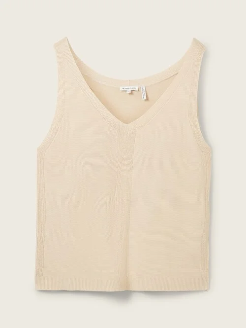 Tom Tailor V Neck Pullover Summer Beige