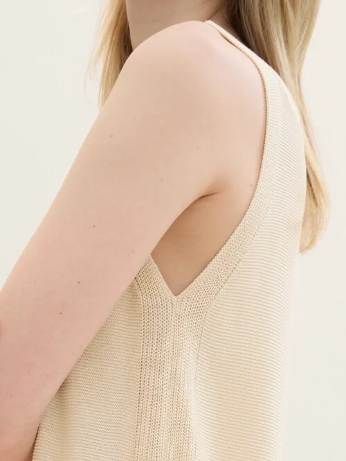 Tom Tailor V Neck Pullover Summer Beige