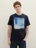 Tom Tailor T Shirt With A Print Sky Captain Blue