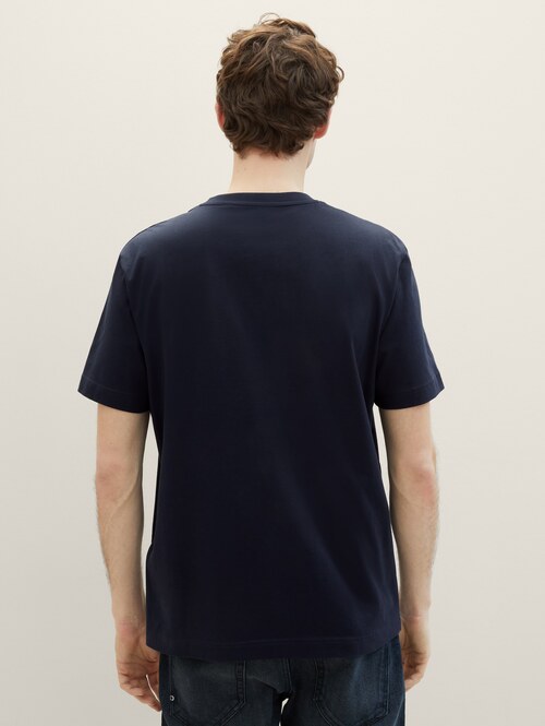 Tom Tailor T Shirt With A Print Sky Captain Blue - 1040898-10668