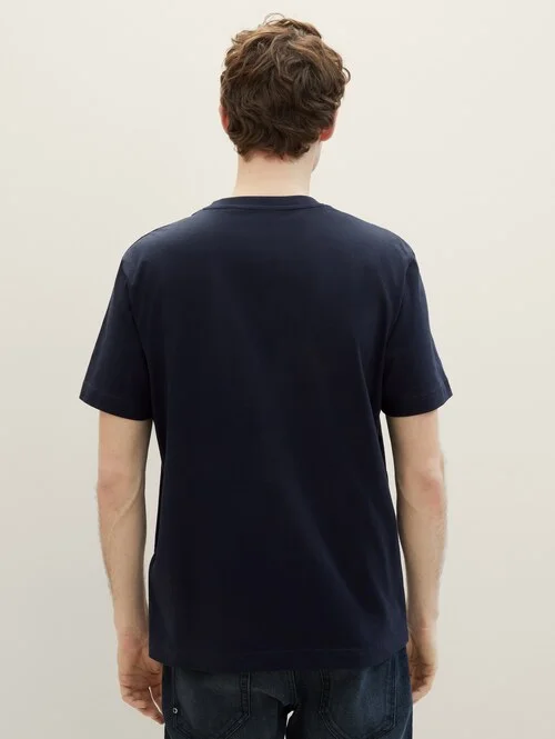 Tom Tailor T Shirt With A Print Sky Captain Blue