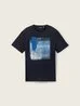 Tom Tailor T Shirt With A Print Sky Captain Blue