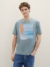 Tom Tailor T Shirt With A Print Grey Mint - 1040898-27475