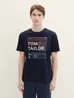 Tom Tailor T Shirt With A Logo Print Sky Captain Blue