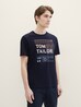 Tom Tailor T Shirt With A Logo Print Sky Captain Blue - 1040897-10668