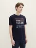 Tom Tailor T Shirt With A Logo Print Sky Captain Blue