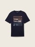 Tom Tailor T Shirt With A Logo Print Sky Captain Blue - 1040897-10668