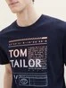 Tom Tailor T Shirt With A Logo Print Sky Captain Blue