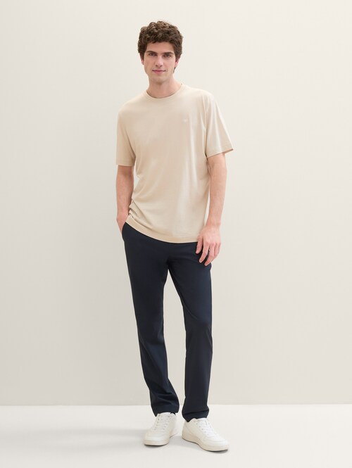 Tom Tailor Basic T Shirt Light Cashew Beige - 1040902-10336