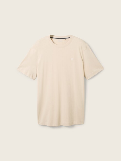 Tom Tailor Basic T Shirt Light Cashew Beige - 1040902-10336