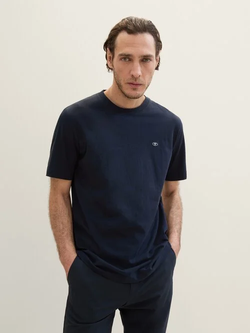 Tom Tailor Basic T Shirt Sky Captain Blue