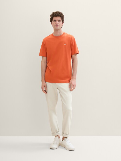 Tom Tailor Basic T Shirt Marocco Orange - 1040902-12883