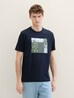 Tom Tailor T Shirt With Print Sky Captain Blue - 1041793-10668