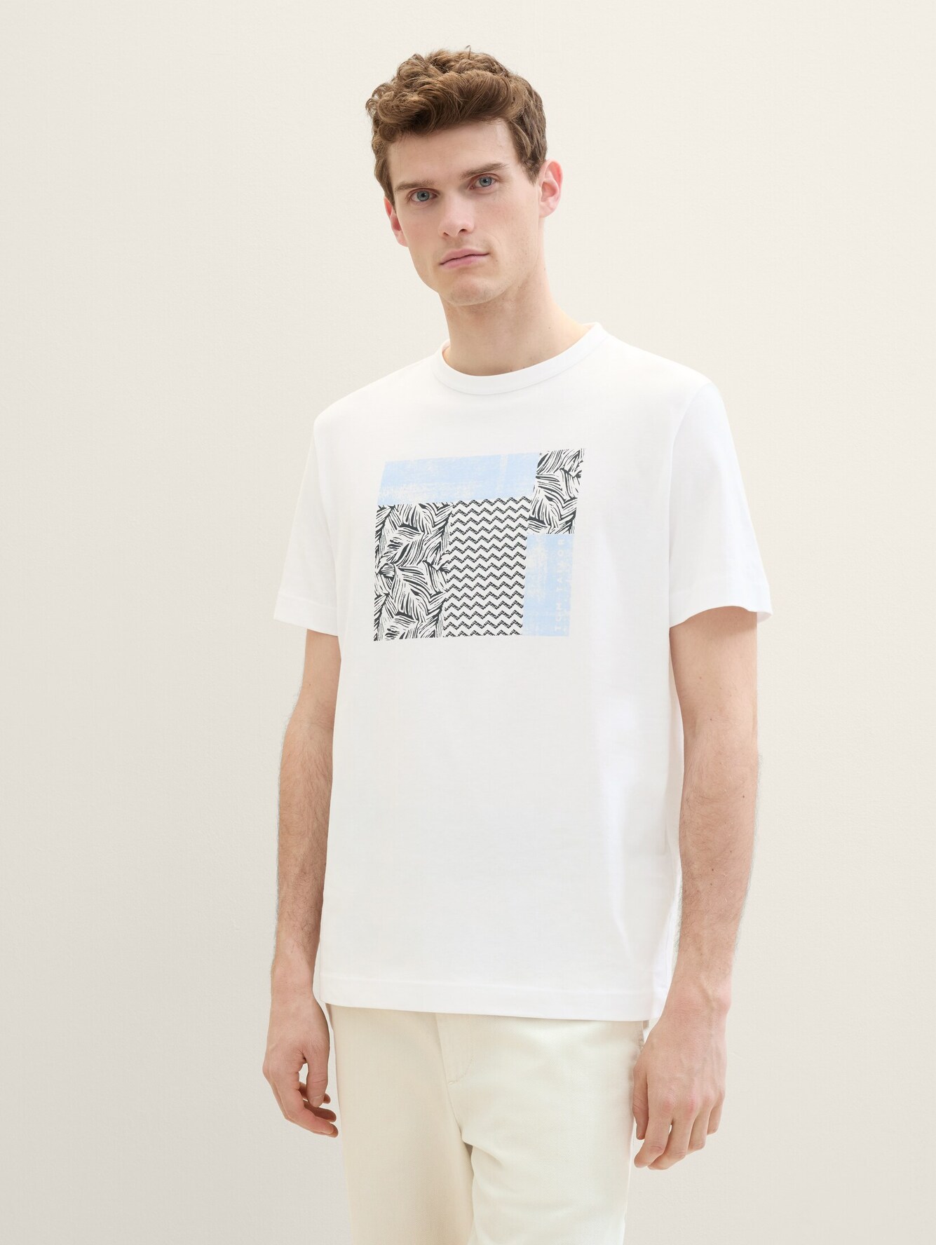 Tom Tailor T Shirt With Print White - 1041793-20000