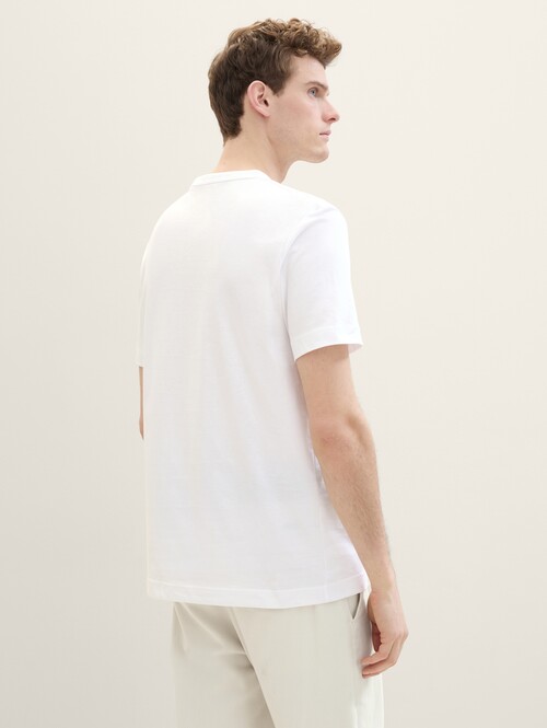 Tom Tailor T Shirt With Print White - 1041793-20000