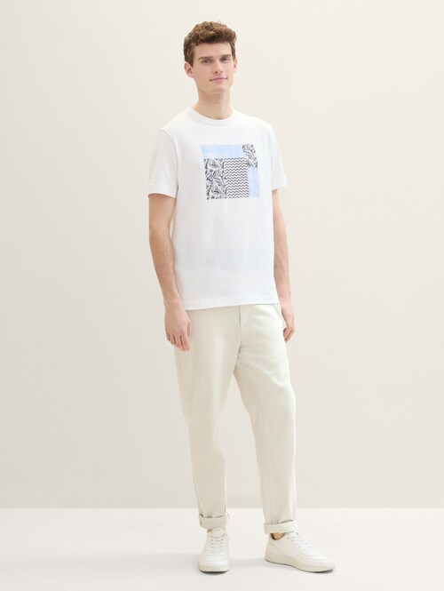 Tom Tailor T Shirt With Print White - 1041793-20000