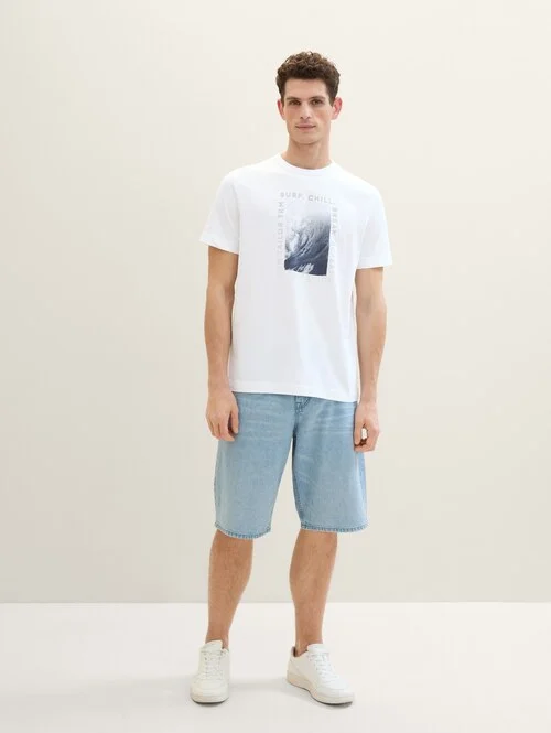 Tom Tailor Print T Shirt White