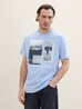 Tom Tailor Print T Shirt Windsurf Blue - 1041788-35271