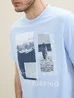 Tom Tailor Print T Shirt Windsurf Blue