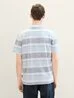 Tom Tailor C Neck T Shirt Navy Grey Mint Block Stripe