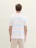 Tom Tailor C Neck Tshirt Blue Beige Blockstripe