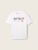 Tom Tailor Logo Text Tee White - 1041798-20000