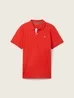 Tom Tailor Basic Polo With Contrast Basic Red