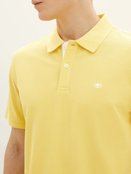 Tom Tailor Basic Polo With Contrast Sunny Yellow