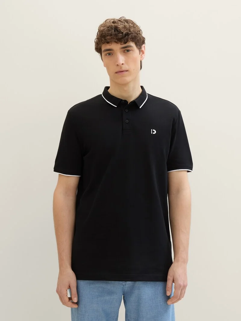 Denim Tom Tailor Basic Polo Shirt Black