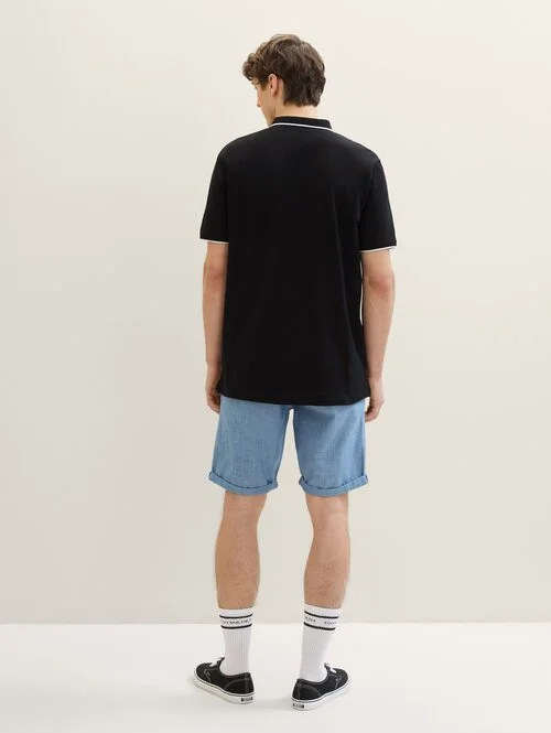 Denim Tom Tailor Basic Polo Shirt Black