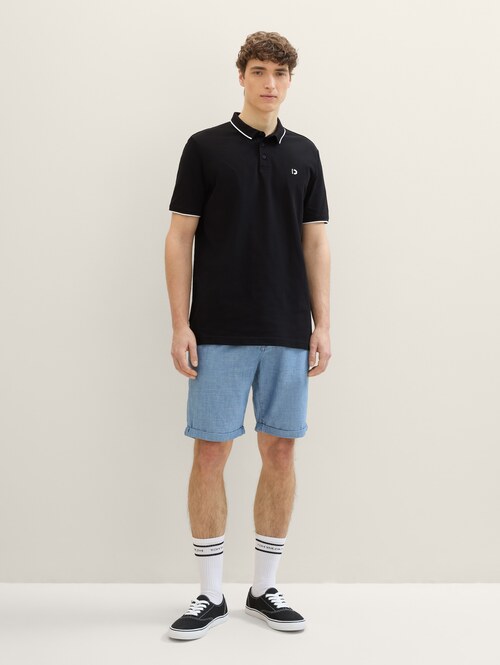 Denim Tom Tailor Basic Polo Shirt Black - 1040473-29999