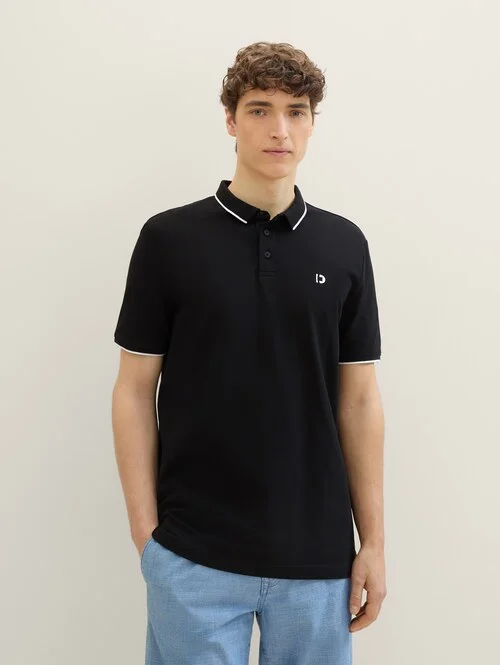 Denim Tom Tailor Basic Polo Shirt Black