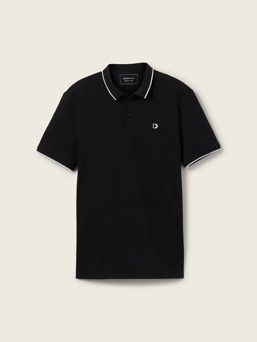 Denim Tom Tailor Basic Polo Shirt Black