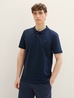 Denim Tom Tailor Basic Polo Shirt With A Logo Print Sky Captain Blue - 1041184-10668