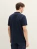 Denim Tom Tailor Basic Polo Shirt With A Logo Print Sky Captain Blue