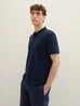 Denim Tom Tailor Basic Polo Shirt With A Logo Print Sky Captain Blue