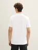 Denim Tom Tailor Basic Polo Shirt With A Logo Print White
