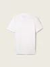 Denim Tom Tailor Basic Polo Shirt With A Logo Print White